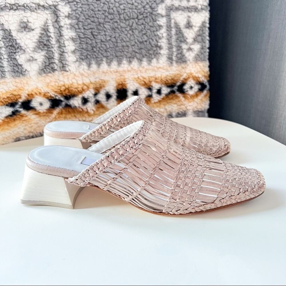 Miista Araxie Parchment Beige Slip-On Leather Mule Women’s Size 37 - Picture 2 of 8